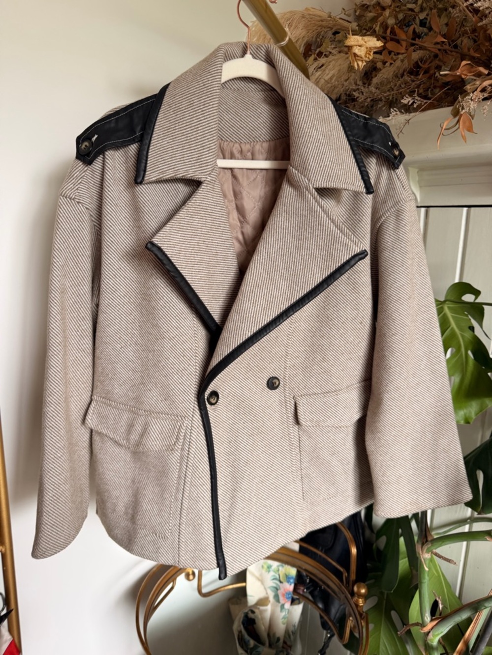 Maje Coat with Black Trim